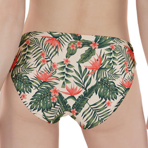 Blossom Tropical Leaves Pattern Print Women's Panties