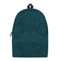 Blue Aboriginal Dot Pattern Print School Backpack