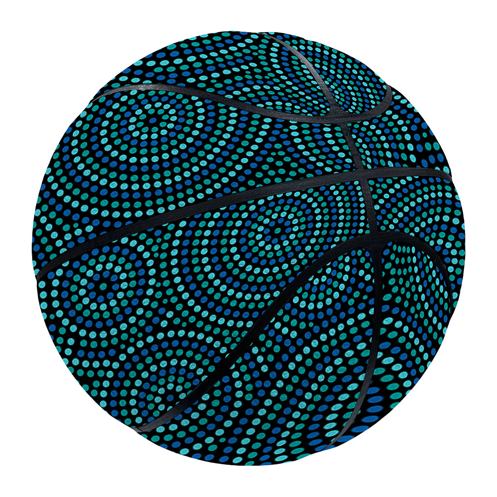 Blue Aboriginal Dot Pattern Print Basketball
