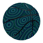 Blue Aboriginal Dot Pattern Print Basketball
