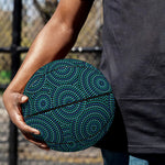 Blue Aboriginal Dot Pattern Print Basketball