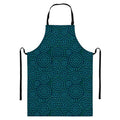 Blue Aboriginal Dot Pattern Print Bib Apron With Pocket