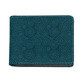 Blue Aboriginal Dot Pattern Print Bifold Wallet