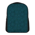 Blue Aboriginal Dot Pattern Print Casual Backpack