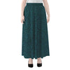 Blue Aboriginal Dot Pattern Print Chiffon Maxi Skirt