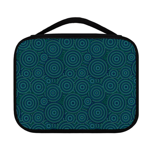 Blue Aboriginal Dot Pattern Print Classic Bible Case