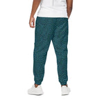 Blue Aboriginal Dot Pattern Print Cotton Pants