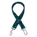 Blue Aboriginal Dot Pattern Print Dog Seat Belt