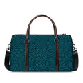 Blue Aboriginal Dot Pattern Print Duffel Bag