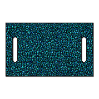 Blue Aboriginal Dot Pattern Print Golf Cart Seat Cover