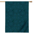 Blue Aboriginal Dot Pattern Print House Flag