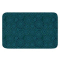 Blue Aboriginal Dot Pattern Print Indoor Door Mat