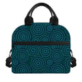 Blue Aboriginal Dot Pattern Print Insulated Lunch Bag