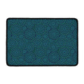 Blue Aboriginal Dot Pattern Print Kitchen Mat