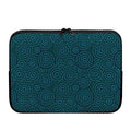 Blue Aboriginal Dot Pattern Print Laptop Sleeve