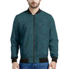 Blue Aboriginal Dot Pattern Print Men's Bomber Jacket