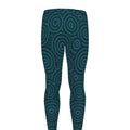 Blue Aboriginal Dot Pattern Print Men's Leggings