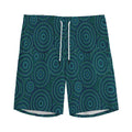 Blue Aboriginal Dot Pattern Print Men's Athletic Shorts