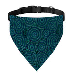 Blue Aboriginal Dot Pattern Print Over The Collar Dog Bandana
