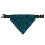 Blue Aboriginal Dot Pattern Print Over The Collar Dog Bandana