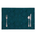 Blue Aboriginal Dot Pattern Print Placemat