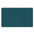 Blue Aboriginal Dot Pattern Print Polyester Doormat