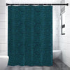 Blue Aboriginal Dot Pattern Print Premium Shower Curtain