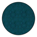 Blue Aboriginal Dot Pattern Print Round Floor Mat