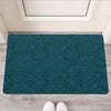 Blue Aboriginal Dot Pattern Print Rubber Doormat