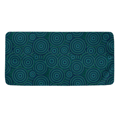 Blue Aboriginal Dot Pattern Print Towel