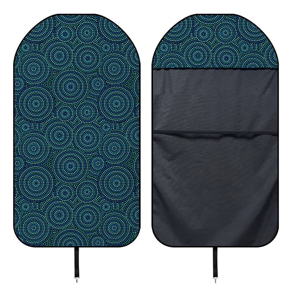 Blue Aboriginal Dot Pattern Print Waterproof Car Seat Cover