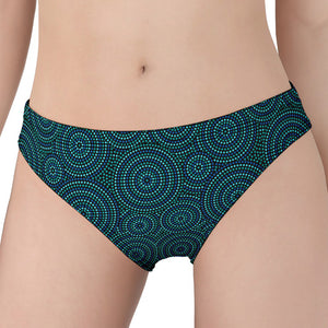 Blue Aboriginal Dot Pattern Print Women's Panties