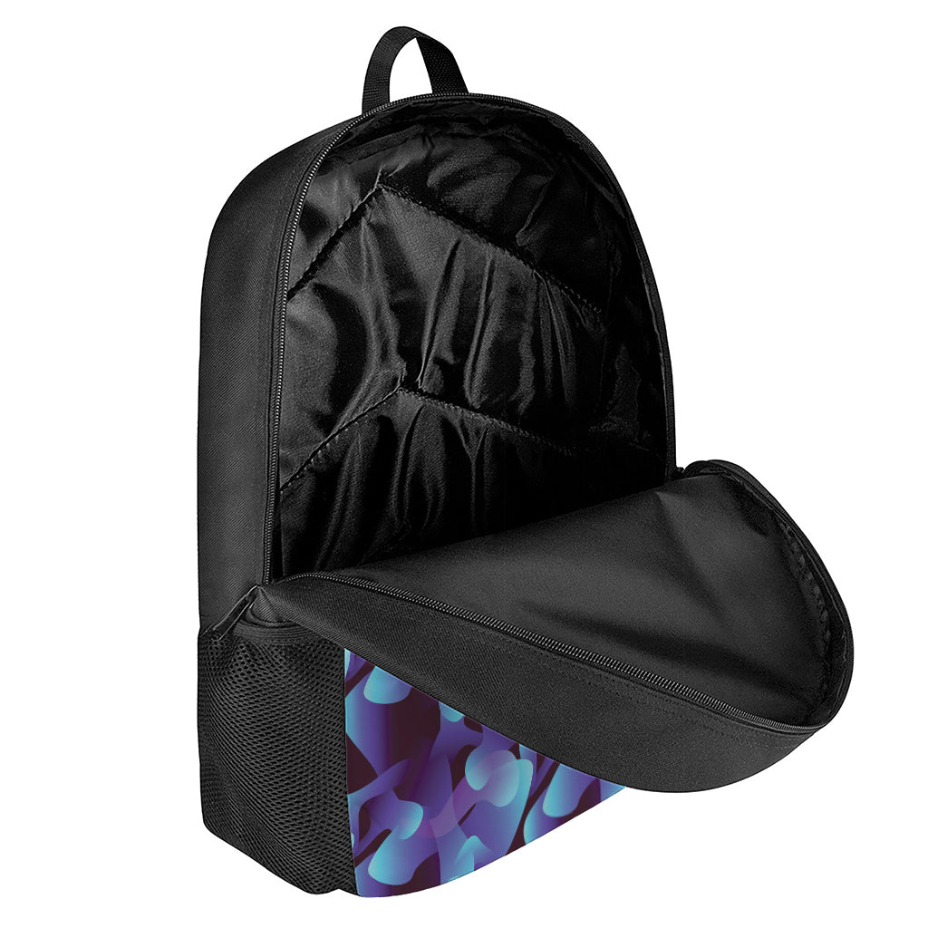 Blue Abstract Spirit Print 17 Inch Backpack