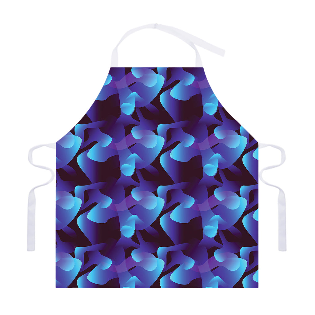 Blue Abstract Spirit Print Adjustable Apron