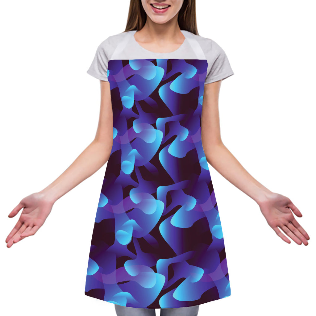 Blue Abstract Spirit Print Adjustable Apron