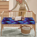 Blue Abstract Spirit Print Baby Crib Sheet