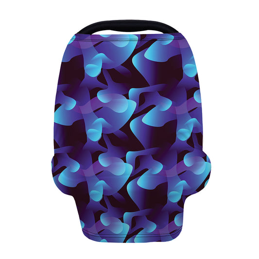 Blue Abstract Spirit Print Baby Seat Cover