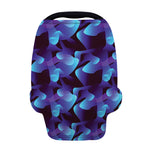Blue Abstract Spirit Print Baby Seat Cover