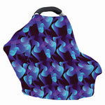 Blue Abstract Spirit Print Baby Seat Cover