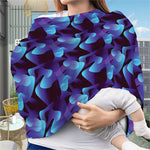 Blue Abstract Spirit Print Baby Seat Cover
