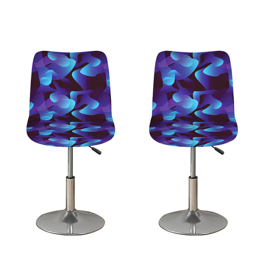 Blue Abstract Spirit Print Bar Stool Covers