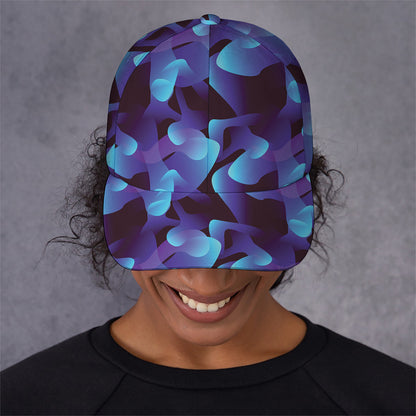 Blue Abstract Spirit Print Baseball Cap