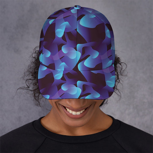 Blue Abstract Spirit Print Baseball Cap