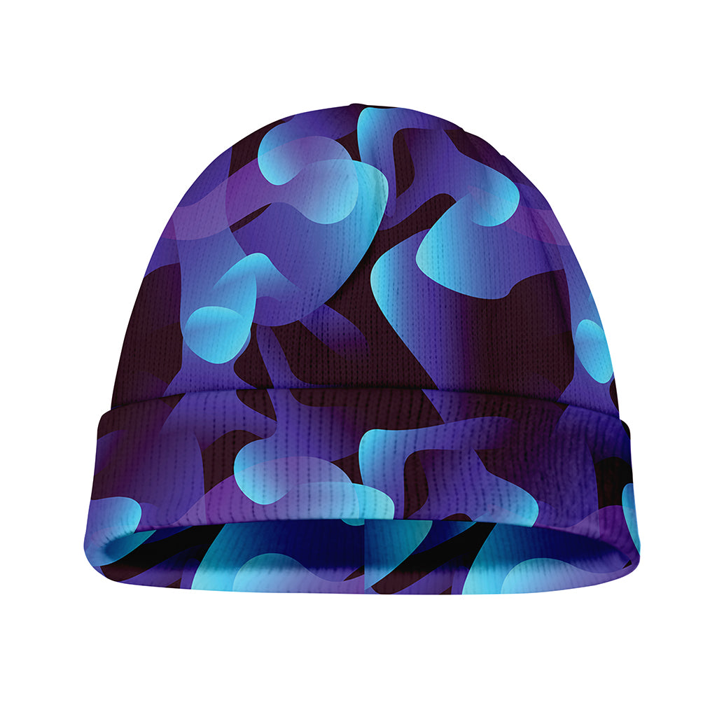 Blue Abstract Spirit Print Beanie