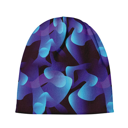 Blue Abstract Spirit Print Beanie