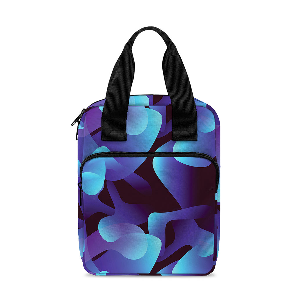 Blue Abstract Spirit Print Bible Tote Bag