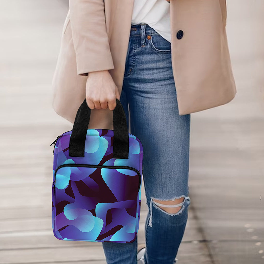 Blue Abstract Spirit Print Bible Tote Bag