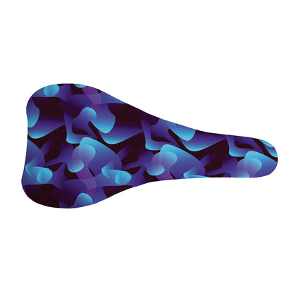 Blue Abstract Spirit Print Bicycle Seat Cover