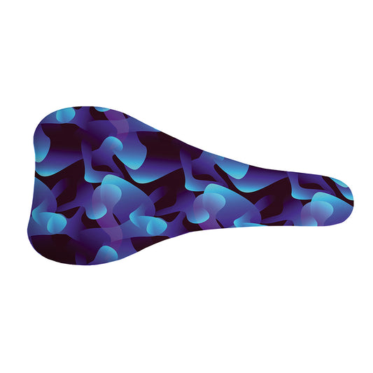 Blue Abstract Spirit Print Bicycle Seat Cover