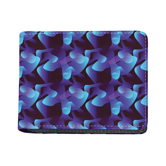 Blue Abstract Spirit Print Bifold Wallet